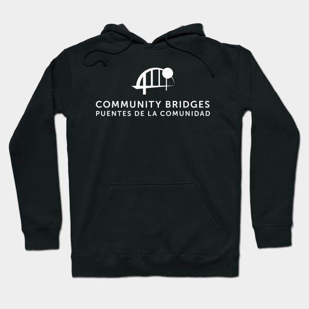 Community Bridges All-White Logo Hoodie by Community Bridges